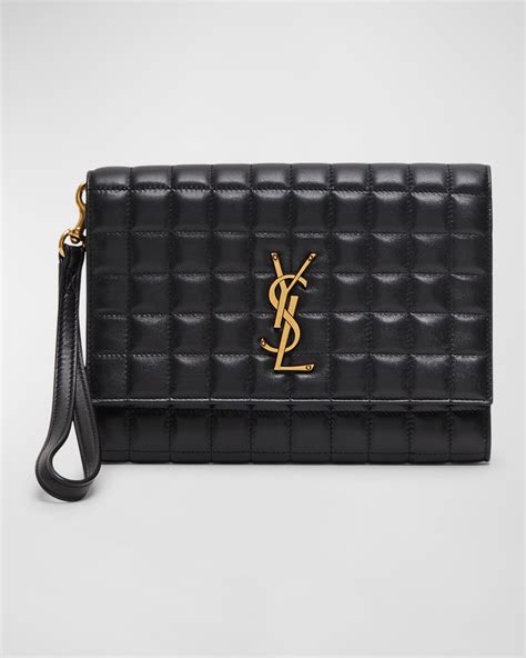 ysl quilted wristlet|YSL bill pouch.